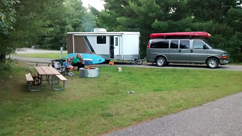 campfire site 85 at hartwick pines state park